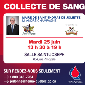 Collecte de sang - Mardi 25 juin