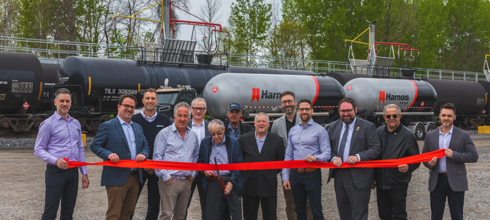 Inauguration de l'embranchement ferroviaire pour Harnois Énergies à Saint-Thomas