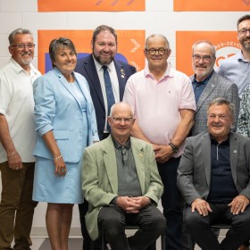 Sur la photo de gauche à droite, le conseil d’administration de la CDÉJ : Haut : Roland Charest, maire du Village Saint-Pierre Nancy Fortier, directrice générale de la MRC de Joliette Pierre-